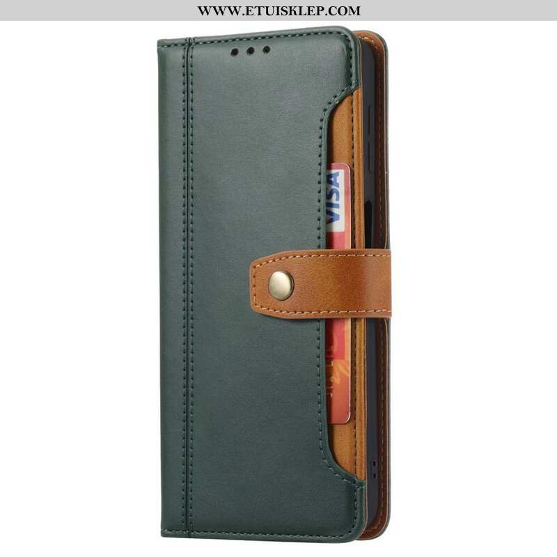 Etui Folio do Xiaomi Redmi Note 10 / 10S Przedni Uchwyt Na Kartę I Pasek